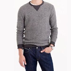 Men’s J.CREW 100% Wool Sweatshirt Sweater Crewneck Gray Pullover Knit Classic
